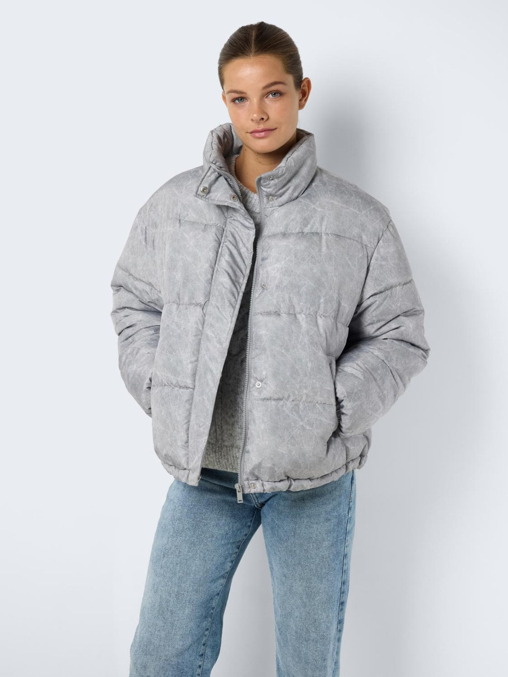 Chaqueta Acolchada Gris - Noisy May