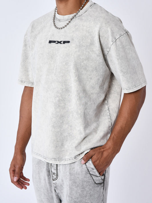 Camiseta Efecto Lavado Gris - PXP