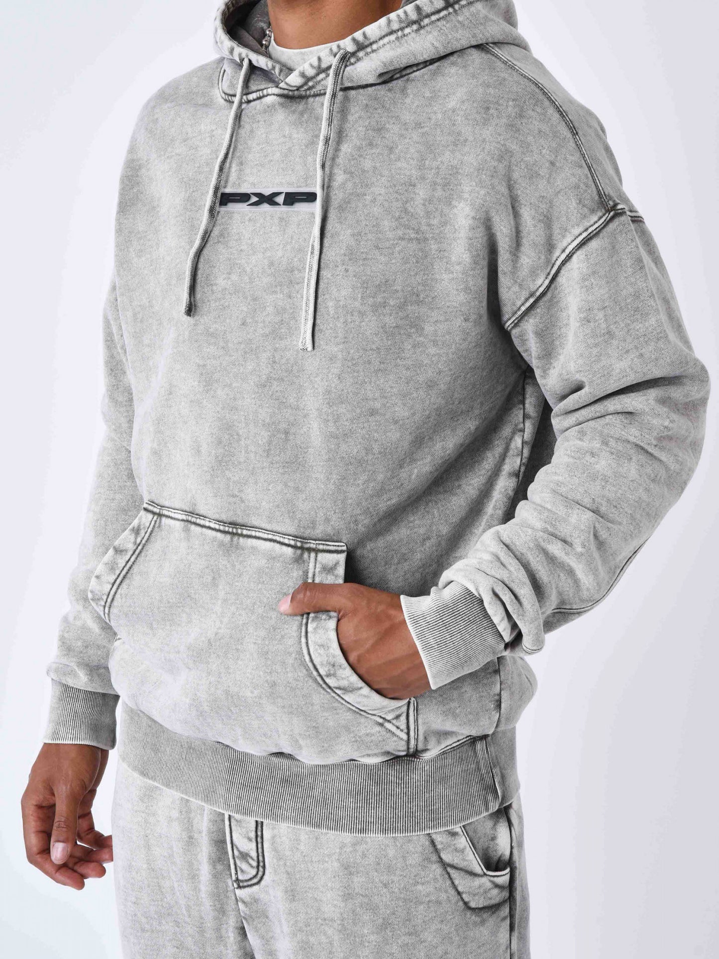 Sudadera Efecto Lavado Gris - PXP