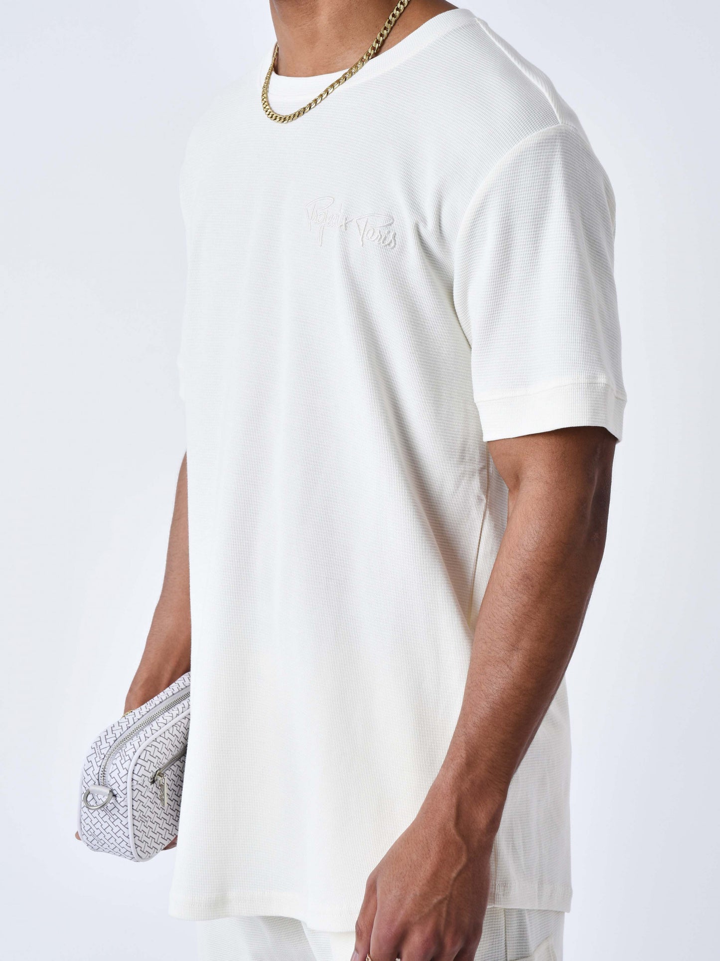 Camiseta con textura Blanco Roto-  Project X Paris